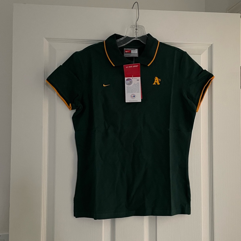 NWT Nike A’s Polo Green Sz M (8-10)